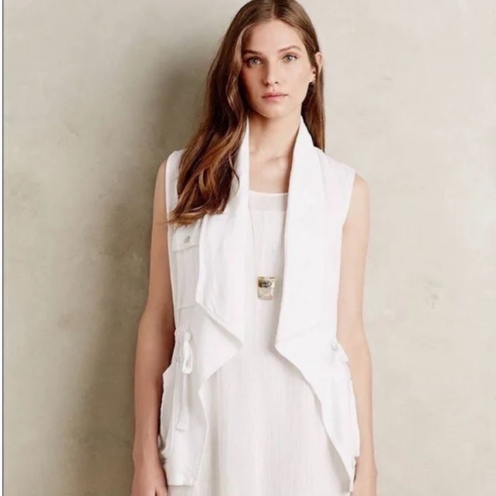 Anthropologie Sanctuary / NWOT / White Linen blend/ size M